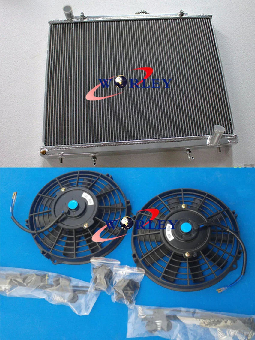 Aluminum Radiator & Fans for Mitsubishi Pajero Montero NM NP NS NT (2000-2006)