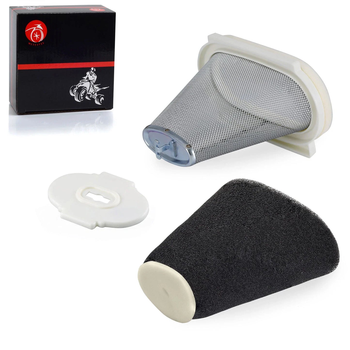 Air Filter & Cage Guide & End Cap for Yamaha Raptor 660R YFM660R (2001–2005)