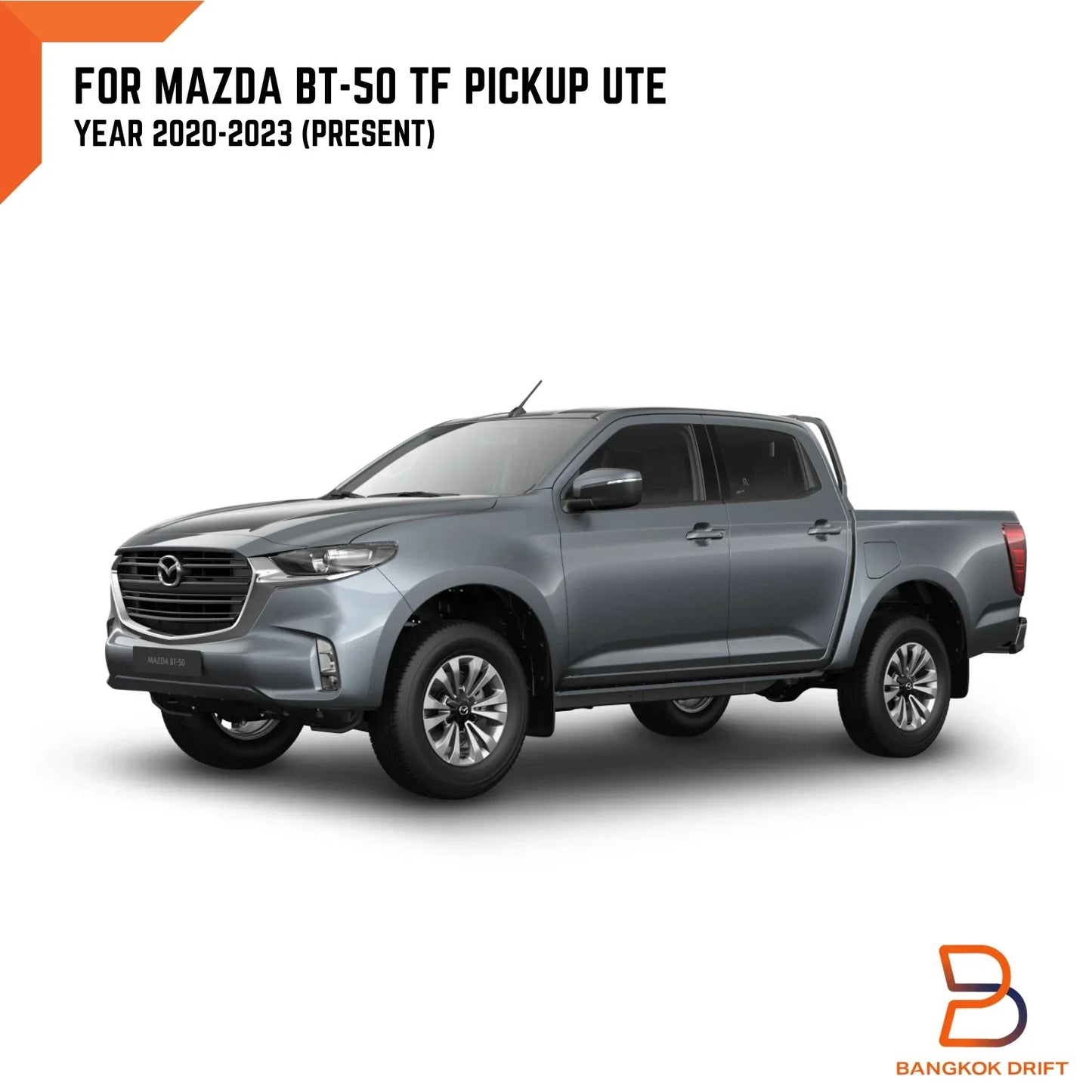 Matte Black Front Lower Grille Trim Cover for Mazda BT-50 (20-23)