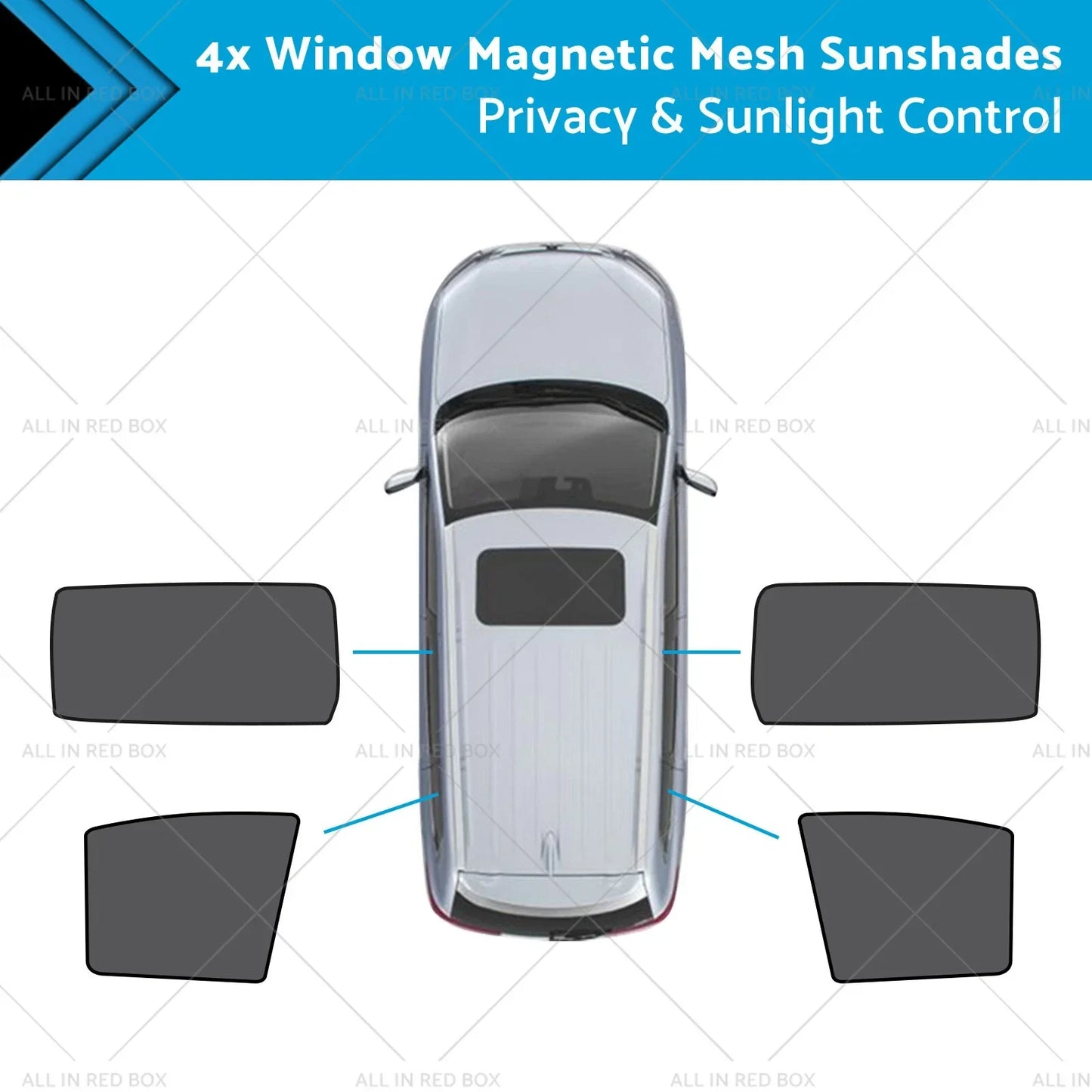 Rear Port & Triangular Window Magnetic Sunshades for Kia Carnival (2022-2023)