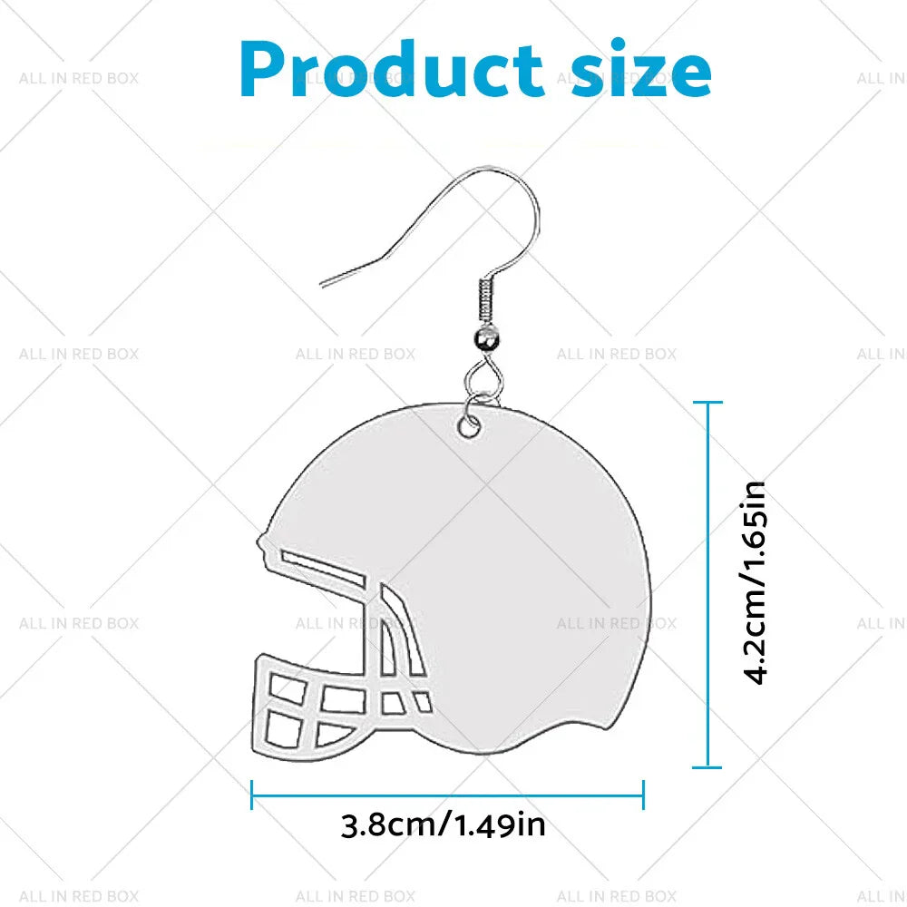 48PCS Double-Sided Sublimation Helmet Blanks w/ Hook & Jump Ring