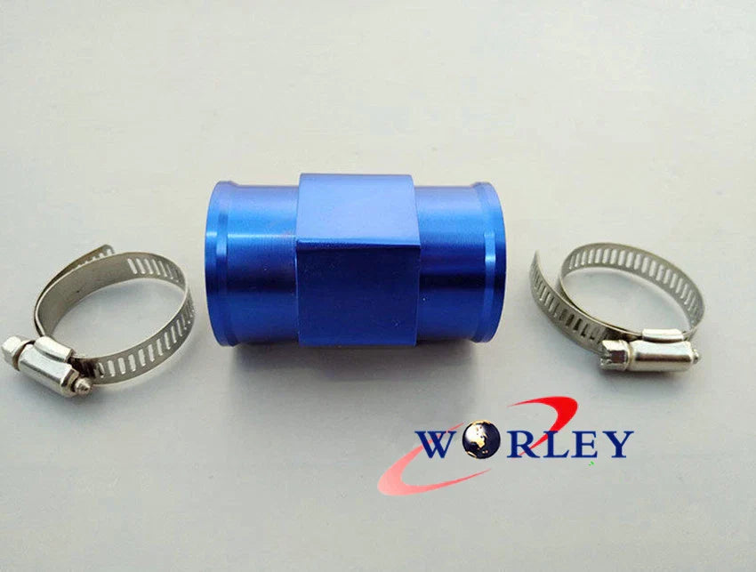 30mm Water Temp Sensor Gauge Adapter for Radiator Hose - Silver