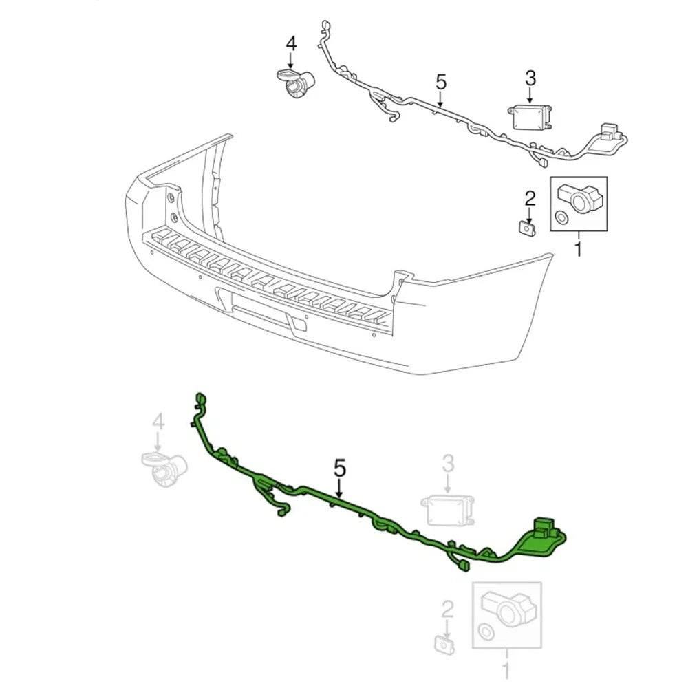 Rear Object Alarm Sensor Wiring Harness for Cadillac Chevrolet (2015-2020)