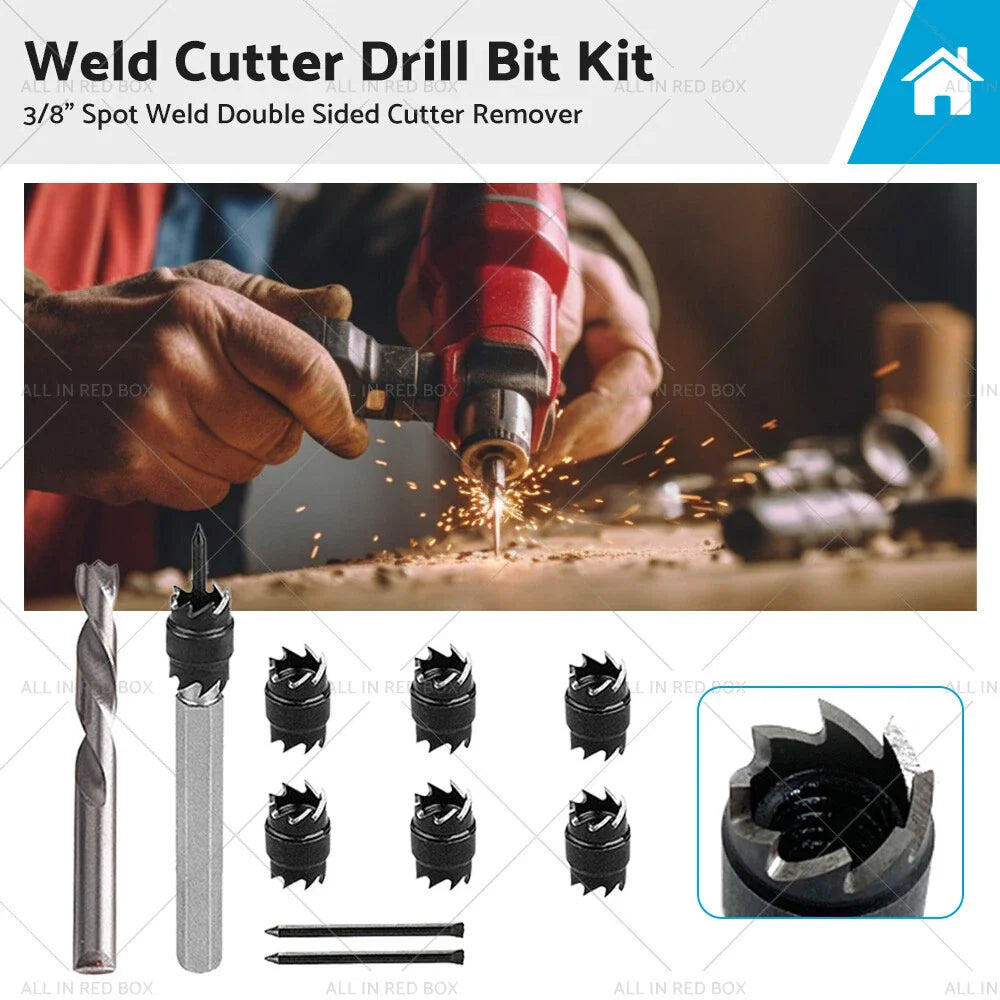 3/8" Spot Weld Double Sided Cutter Remover HSS Drill Bit for Car
