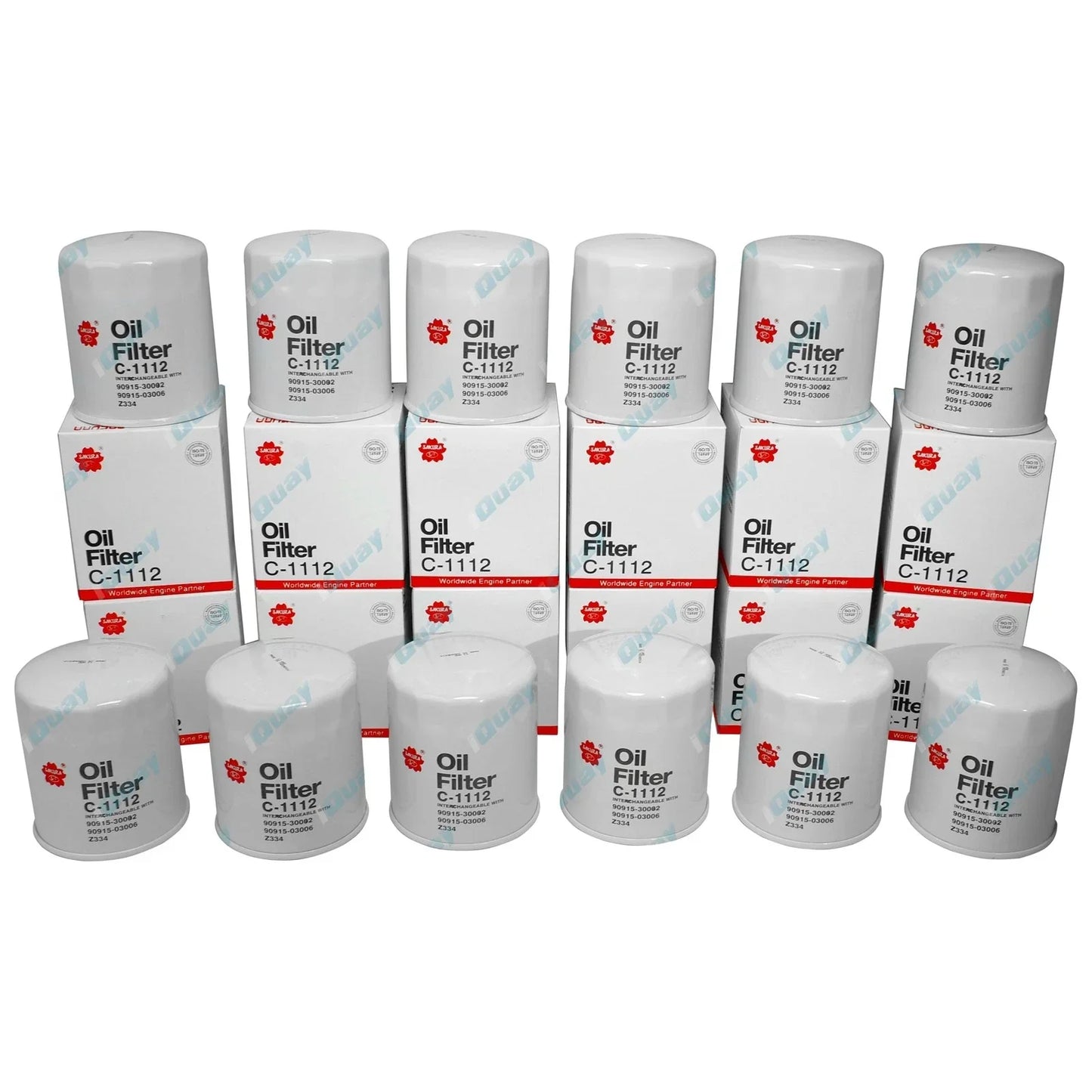 12 Oil Filters Coaster Bus 1HZ 4.2L HZB30 HZB50 BB50 Diesel Engine eqv Z334