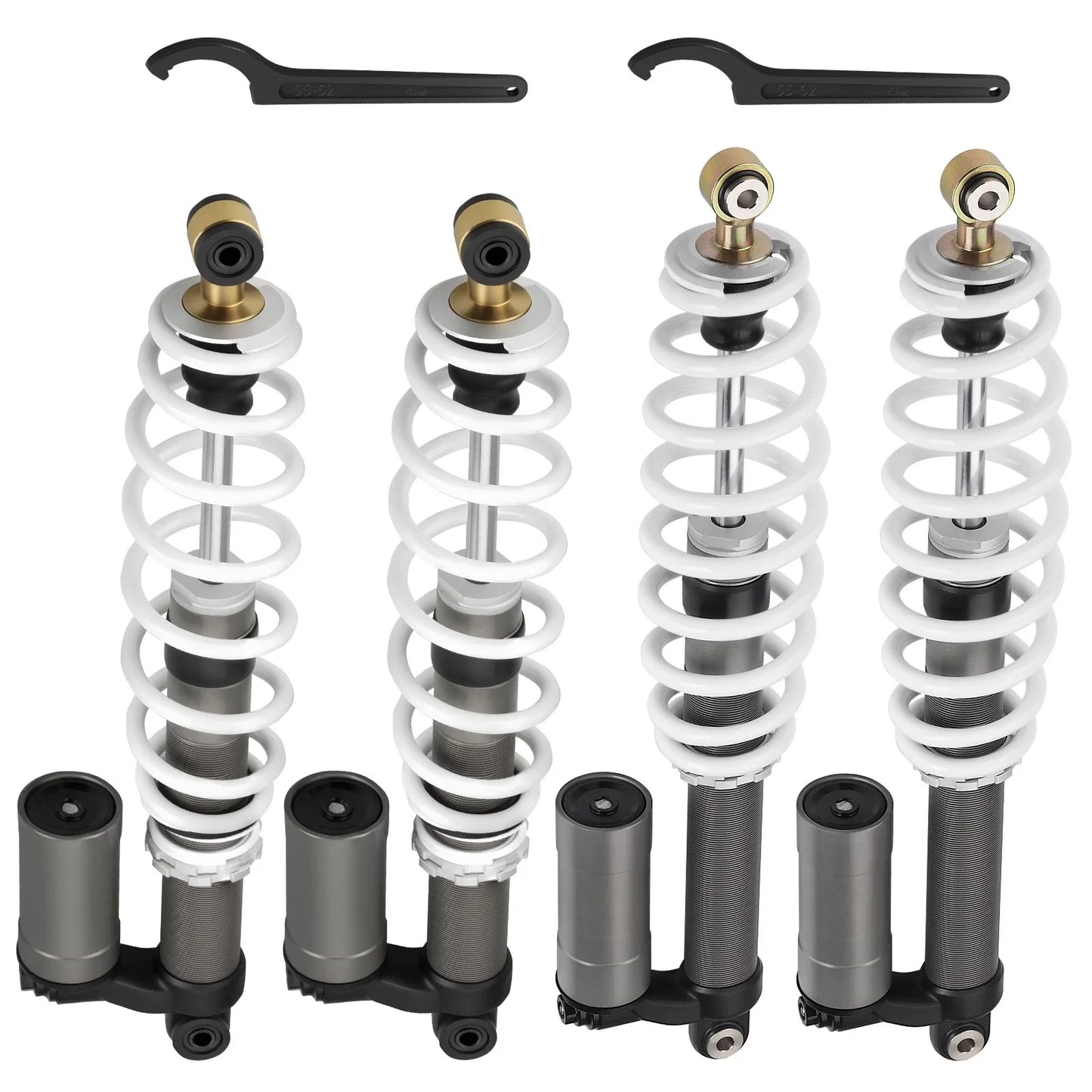 2 x Front + Rear Air Shocks Absorbers for Polaris RZR S 800 (2009–2012)