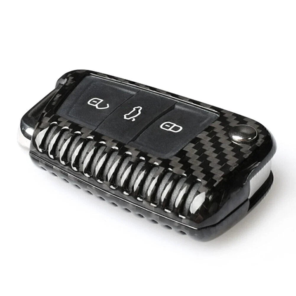 Carbon Fiber Black Remote Key Fob Cover for VW Golf MK7 (2013-2020)