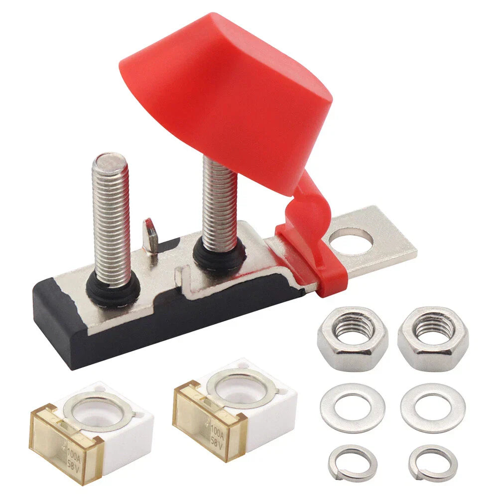 Double Studs 58V 100A Fuse Terminal Block Kit for Car Marine Boat RV