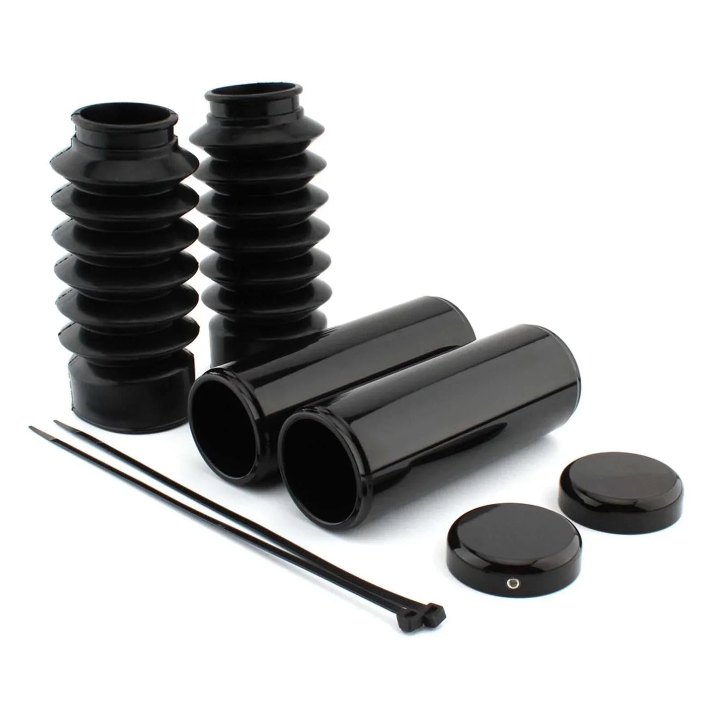 Black Full Fork Cover Kit for Harley Davidson Sportster X48 Forty-Eight (16-23)