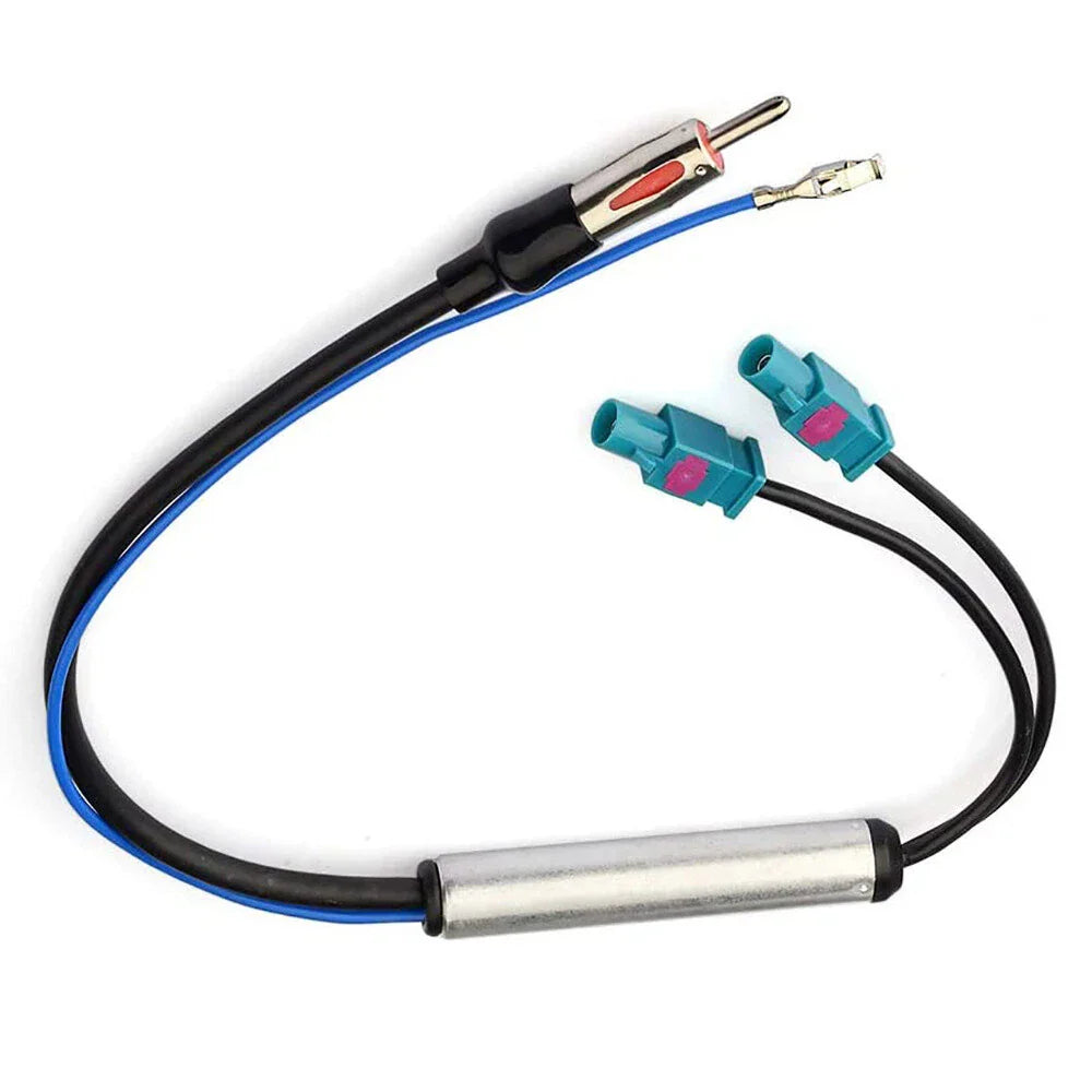 Dual Fakra-Din AM/FM Radio Antenna Adaptor for Various Makes & Models