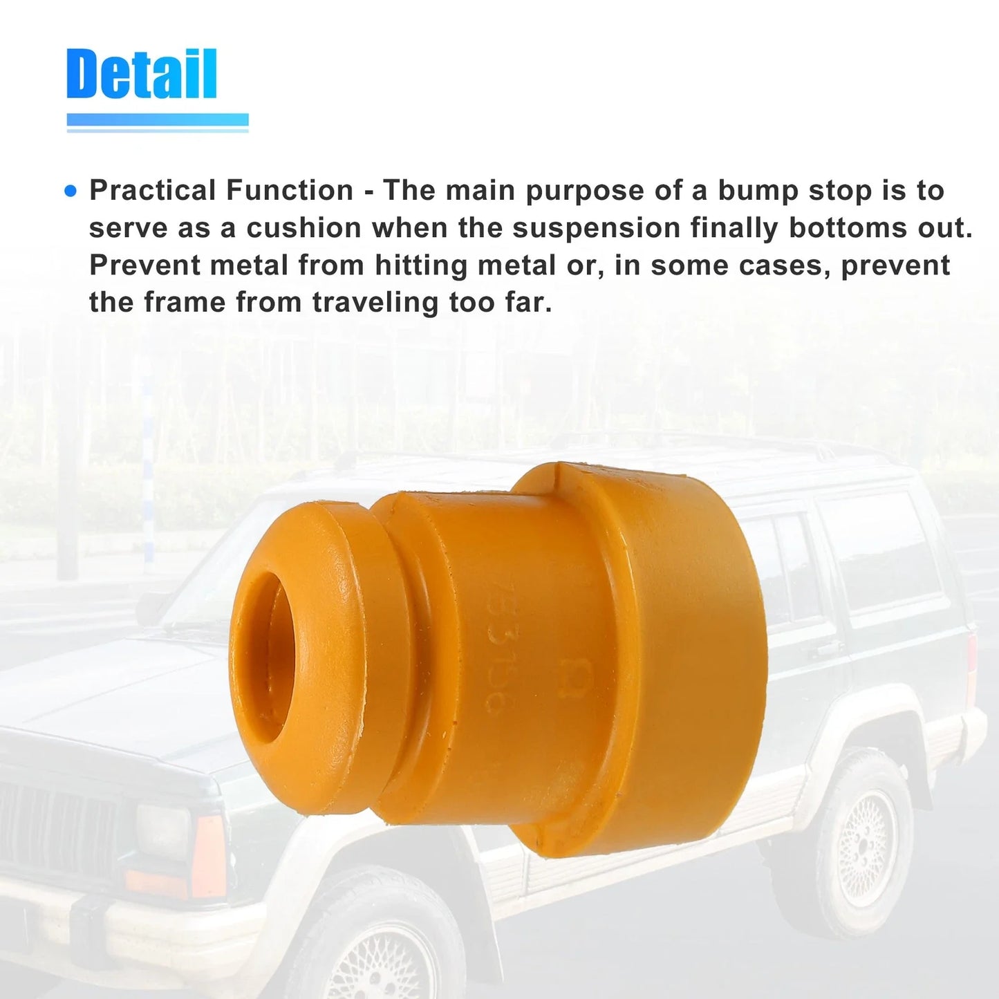 2x 2.6 Inch Front Suspension Bump Stop for BMW Rubber Orange