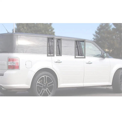 8x Black Door Window Panel Trim Decal Cover for Ford Flex (2009-2019)