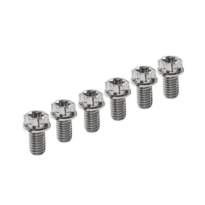 6pcs M6x35mm Titanium Torx Head Flange Screws for Motorcycle Bike Bicycle