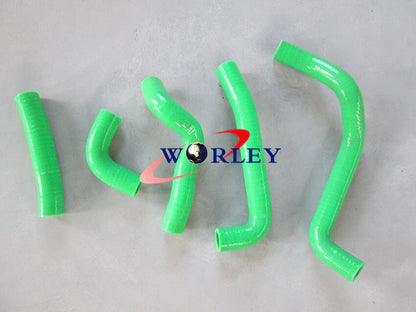 Aluminum Radiator + Red Silicone Hose for Kawasaki KDX200 KDX220 (1995-2006)