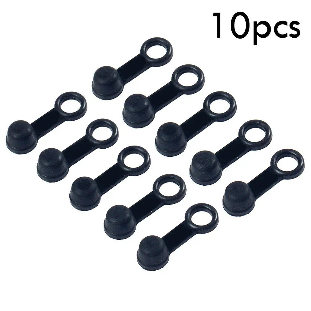 Brake Bleed Nipple Screw Dust Cap Cover Rubber 10pcs for Motorcycle Motorbike