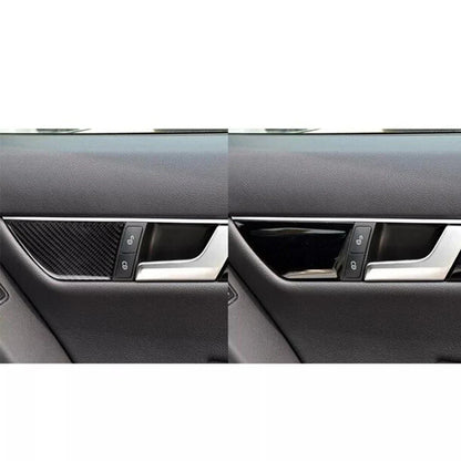 Carbon Fiber Door Handle Cover Trim for Mercedes-Benz C Class (2007-2013)
