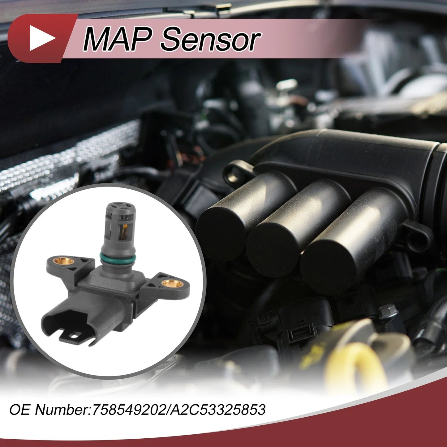 MAP Sensor Manifold Absolute Pressure for BMW X6 (2008-2014)