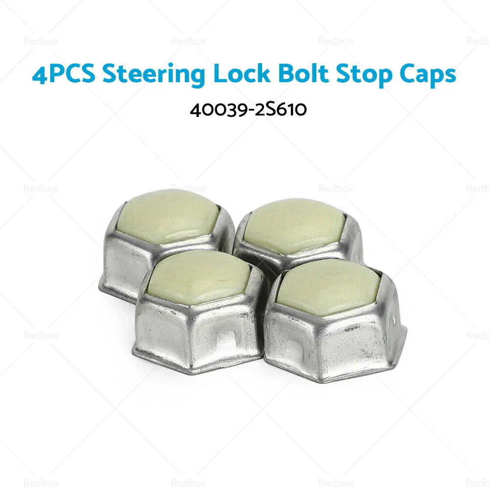 4 x Steering Lock Stop Bolt Caps for Nissan Navara D22 4x4 (2001-2015)