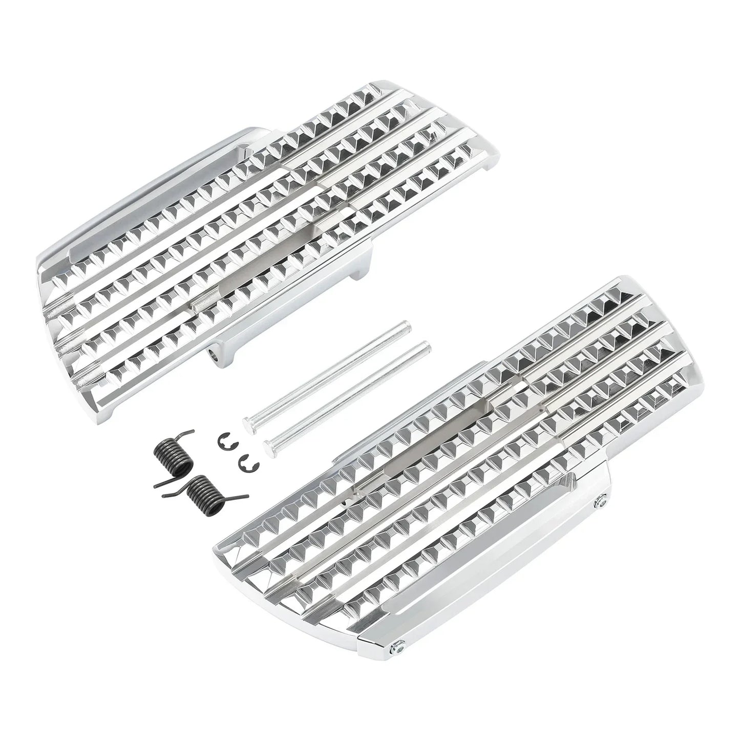 Chrome Driver Footboard & Bracket for Harley Softail Deluxe (2018-2025)