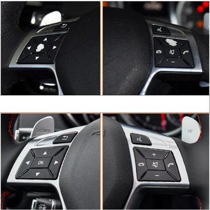 Steering Wheel Control Switch Button Cover Kit for Benz GL (2013–2015)