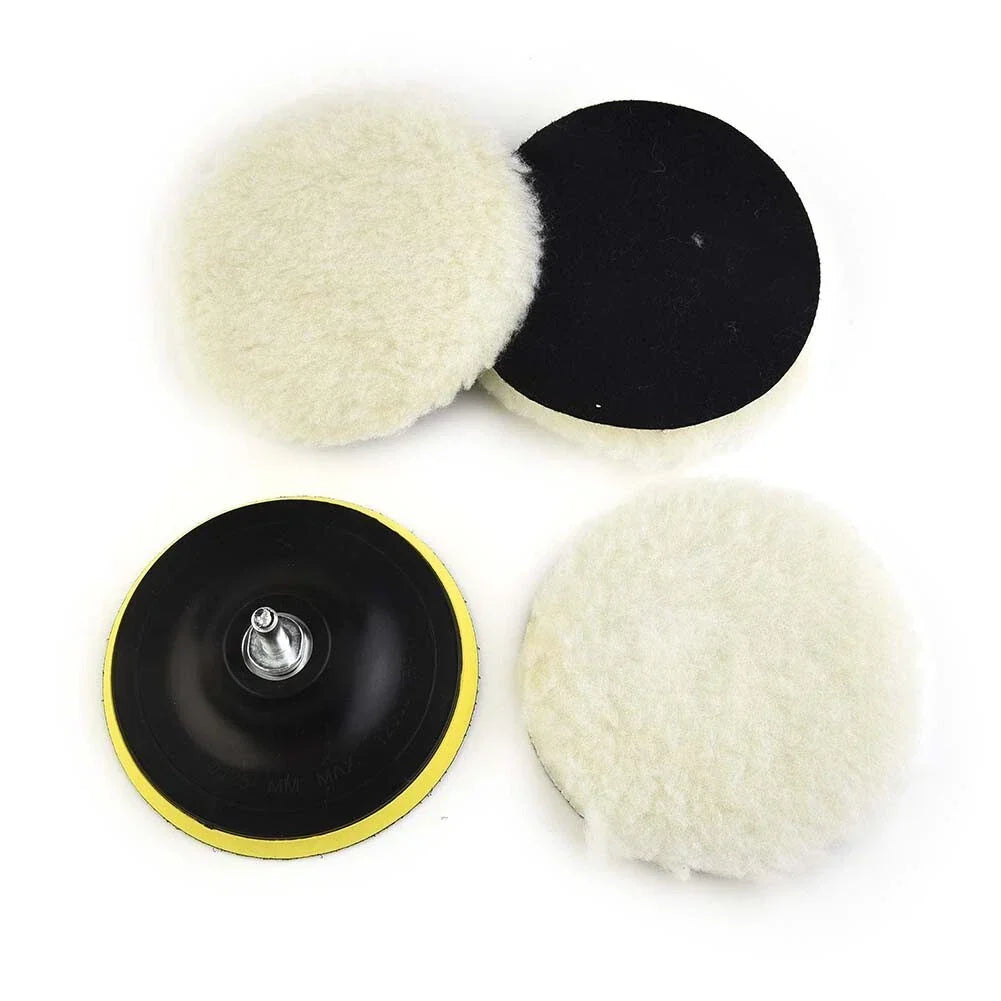 Mop Kit Polishing Pads for Car Polisher with Sticky Disc & Rod Soft Delicate