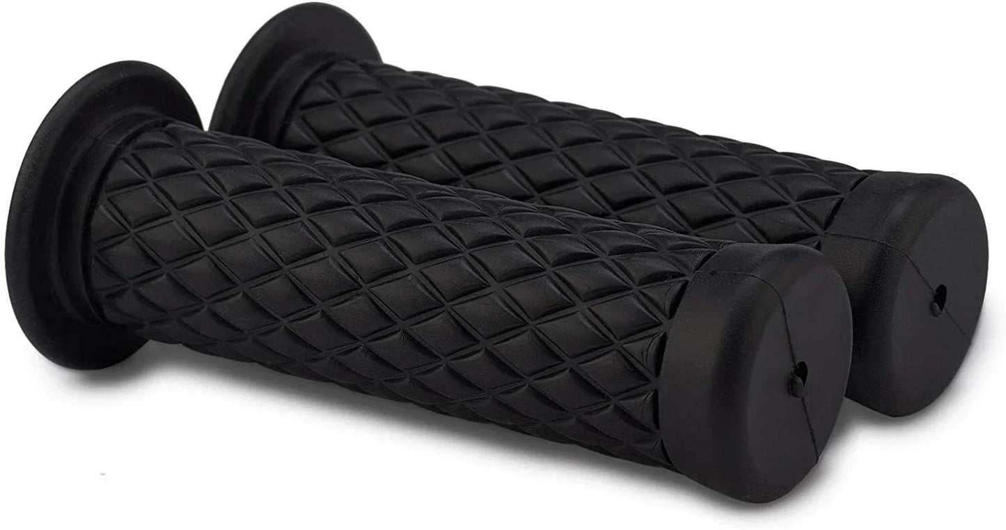 22mm Black Gel Handlebar Grips for Motorcycle Cafe Racer Dirt Bike ATV