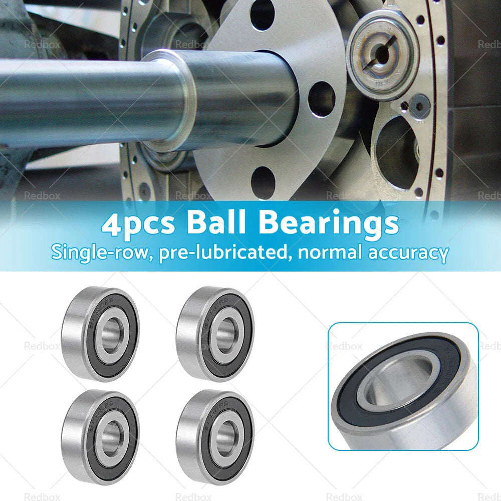 4pcs 16x35x11mm Double Sealed Ball Bearings for Chrome Steel 6202