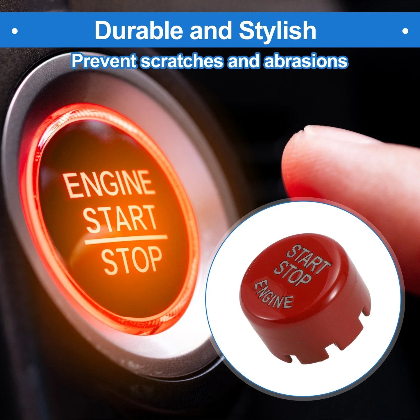 Push Start Button Cover 2.5cm for BMW Red Button Protection