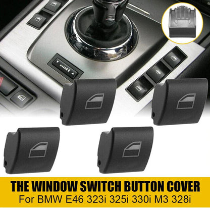 4x Window Switch Button Caps for BMW E46 323i 325i 330i M3 328i (1998-2006)