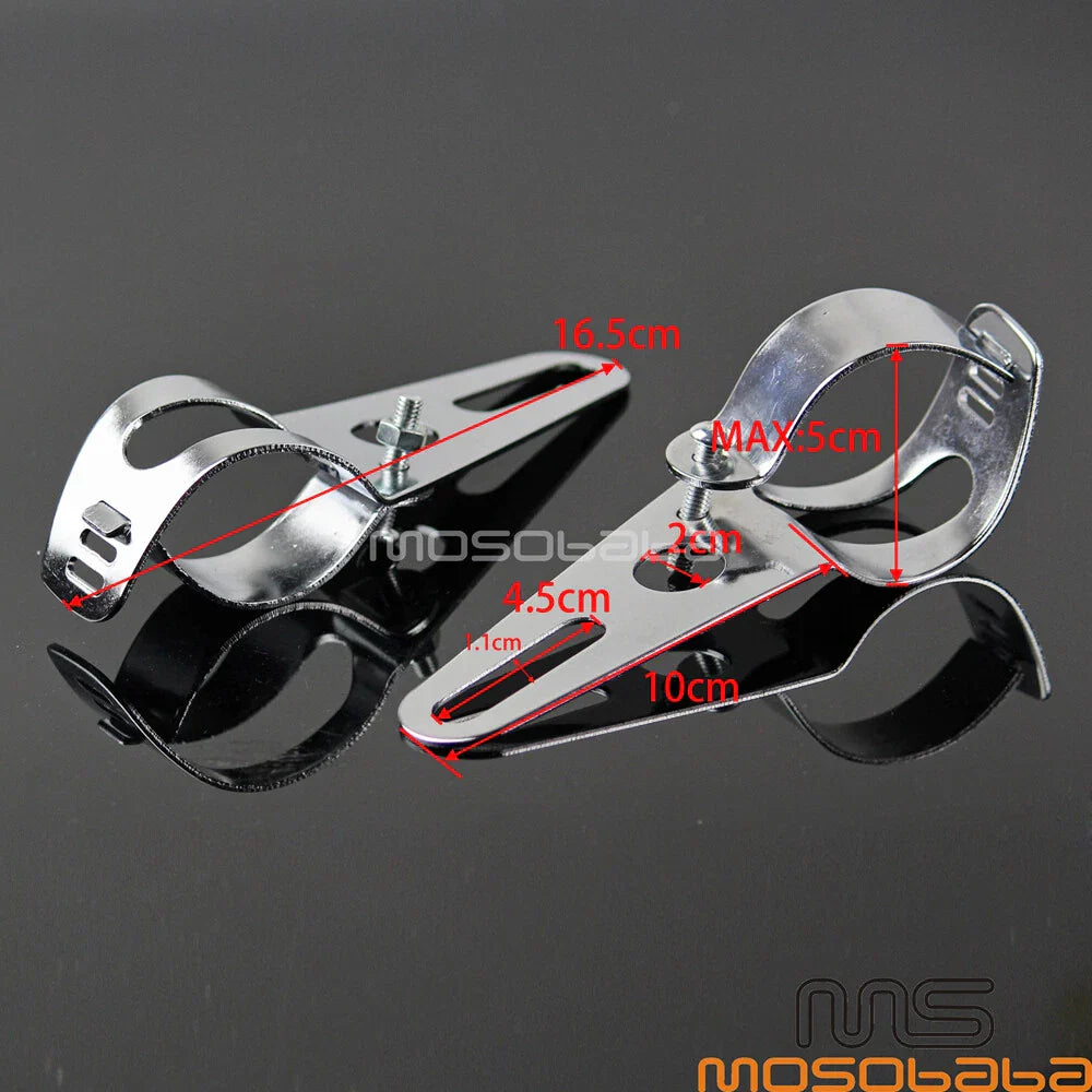 Headlight Bracket Set for Motorcycle Universal 35mm-54mm Fork Tubes