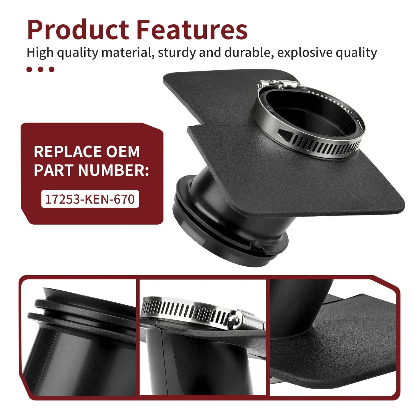 Air Cleaner Connecting Tube Boot for Honda Rebel 250 (1996–2016)