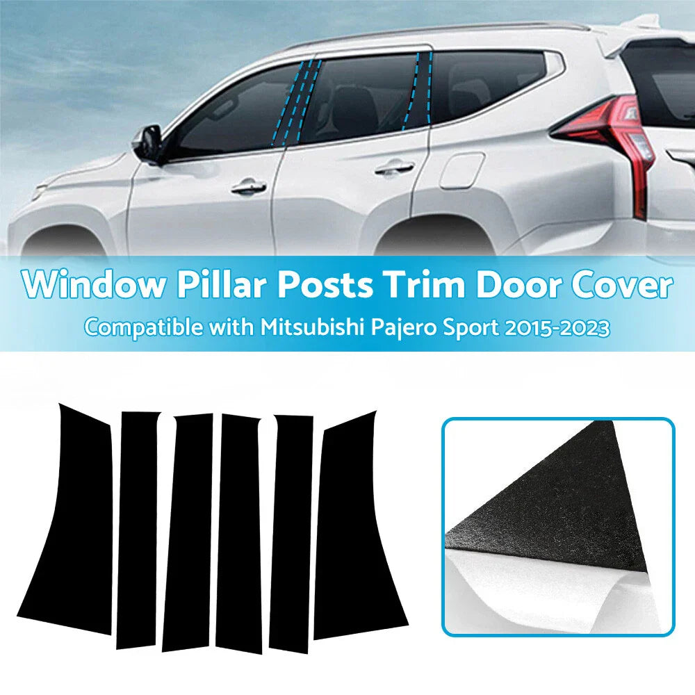 Window Pillar Posts Trim Door Cover for Mitsubishi Pajero Sport (2015-2023)