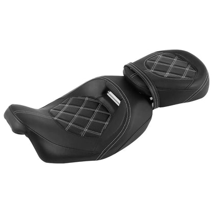 Black Driver Passenger Seat for Harley CVO Electra Road Glide FLHT FLHR (09-23)