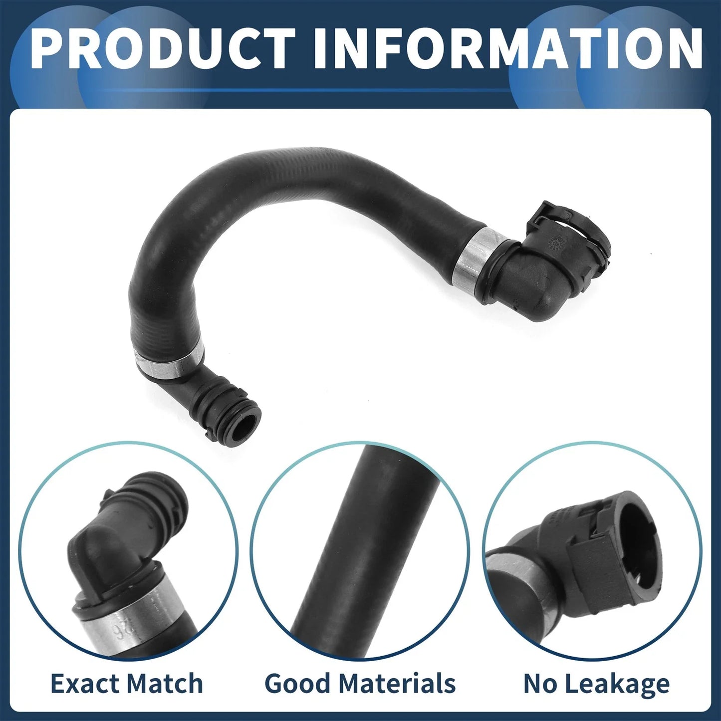 Radiator Hose for BMW 740i 740iL 750iL (1998-2001) Rubber