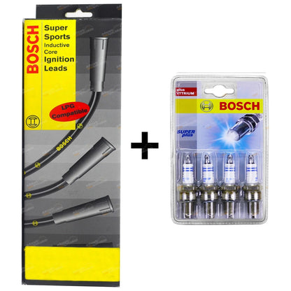 Spark Plugs + Ignition Leads Kit 1.3L 1.5L for Laser KA KB (1981 - 1985)