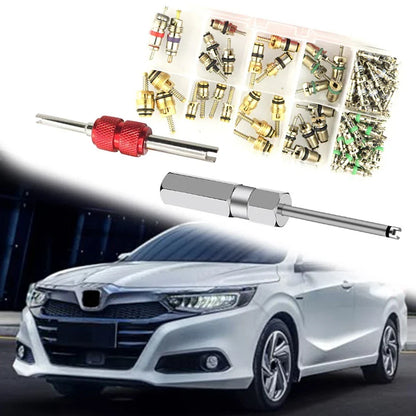 102Pcs Tire Valve Stem Cores Repair Tool for Car Air Conditioning