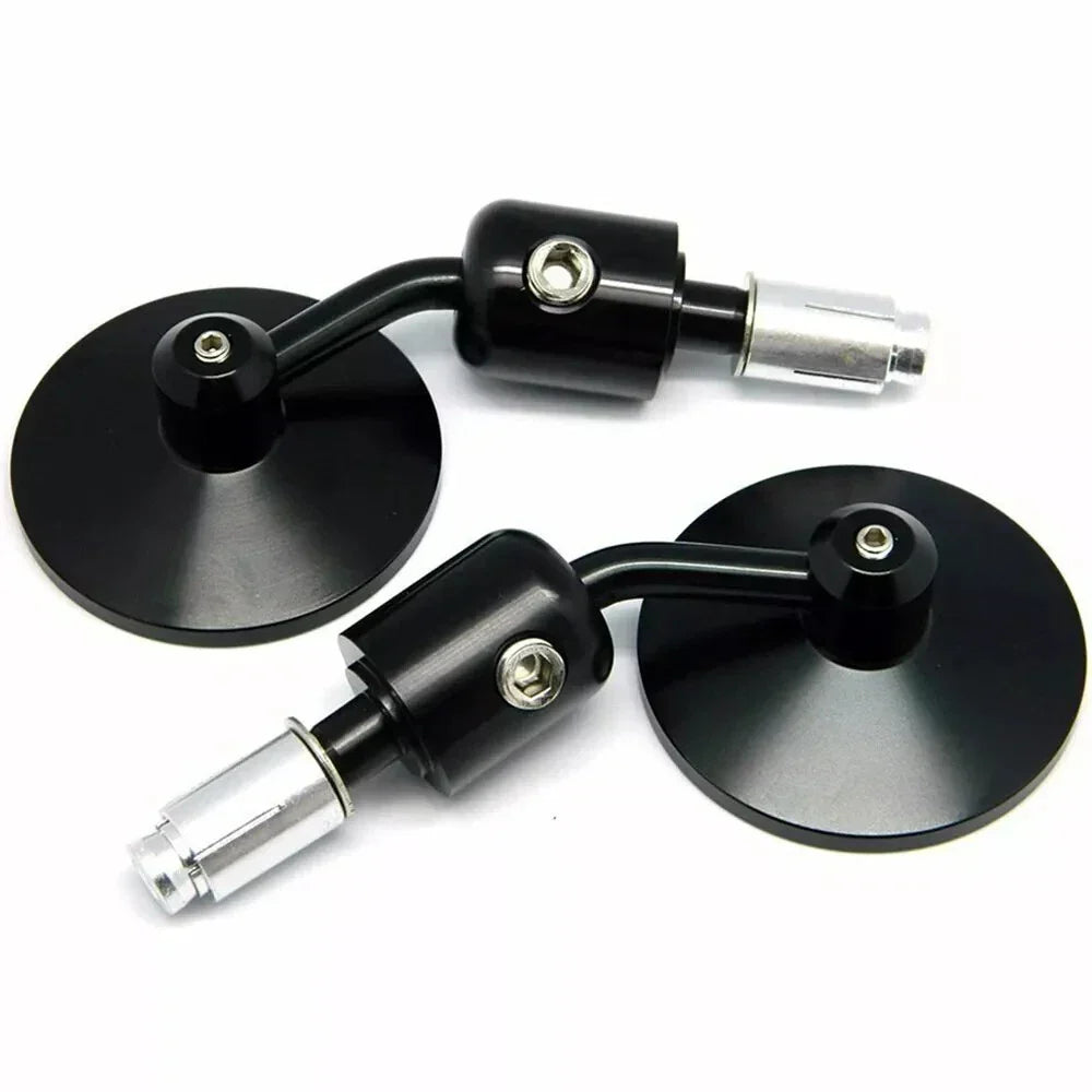 Black 7/8" Round Bar End Mirrors for Honda Kawasaki Suzuki Yamaha