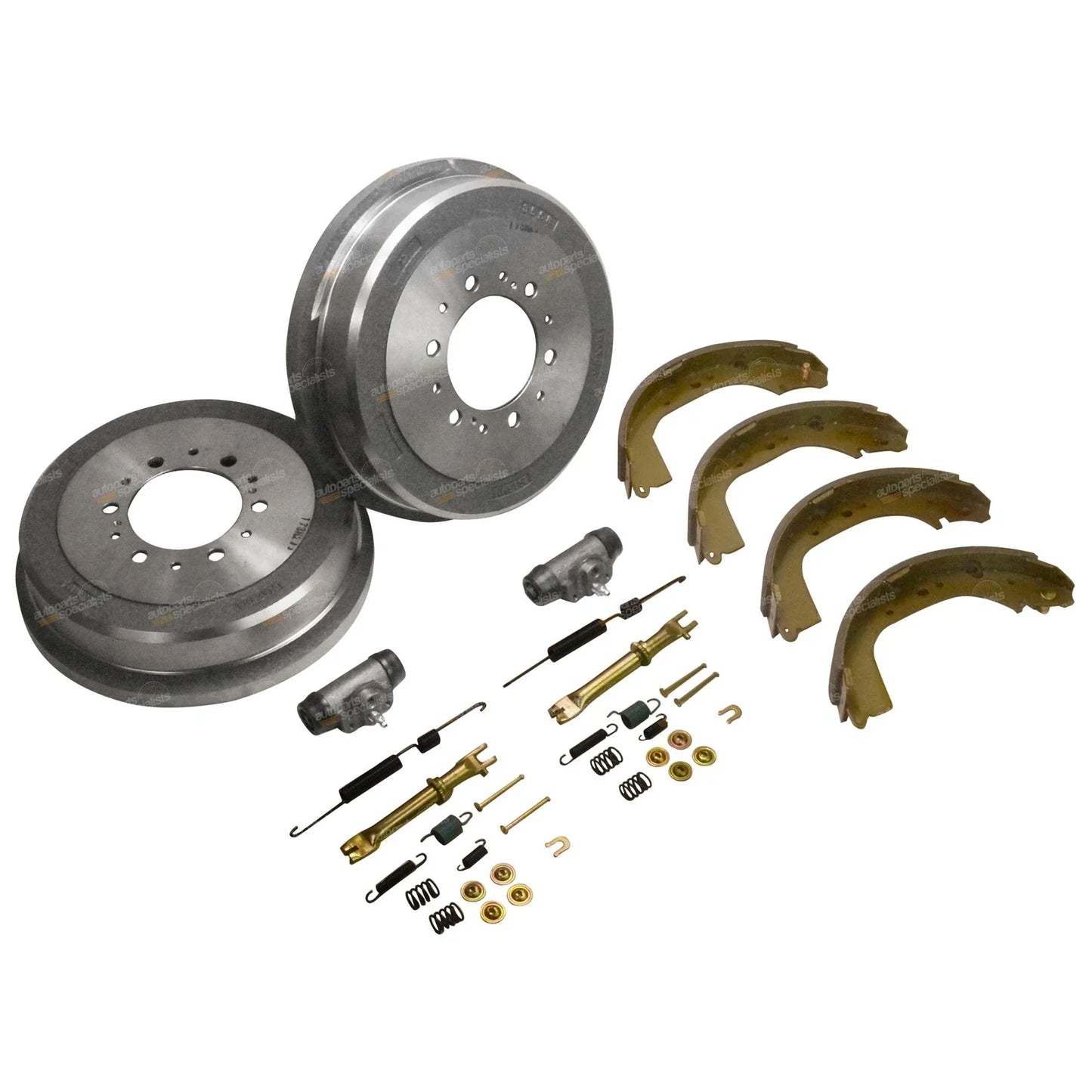 Brake Drums Shoes Wheel Cylinders Hardware Kit for Hilux VZN167 (2002-2005)