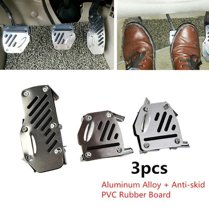 3pcs Auto Car Accelerator Foot Pedals Non-slip Brake Pad Clutch Covers