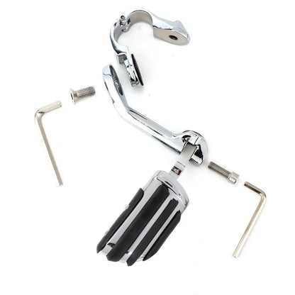 1 1/4" Long Angled Mount Highway Foot Pegs for Harley Touring Softail Sportster