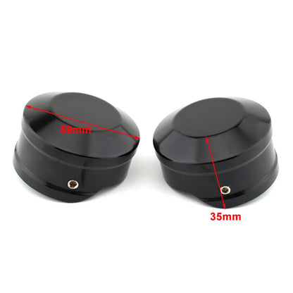 Black Upper Fork Stem Nut Cover for Harley Softail Breakout FXBR FXBRS (18-23)