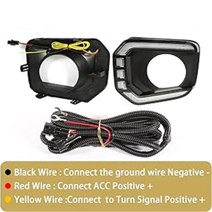 LED DRL Turn Signal Fog Light Bezel for Toyota Tacoma (2016-2023)