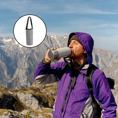 Bottle Bags for Thermos Cups with Adjustable Straps Black & Gray