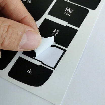 Black Radio Audio Button Decal Sticker for Buick Verano, Encore (2012-2015)