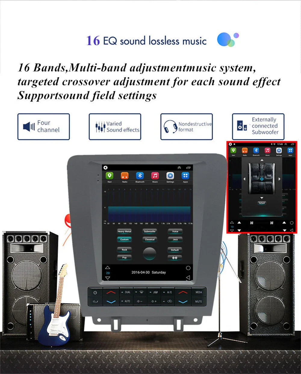 9.7" Vertical Stereo Radio GPS Navigation for 2010-2014 Ford Mustang