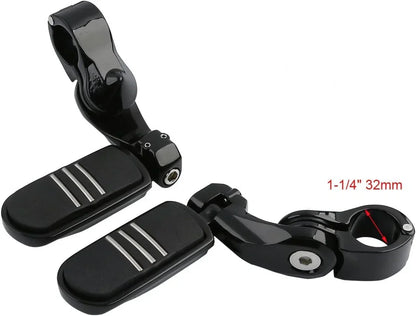 1-1/4" Motorcycle Short Angled Highway Engine Guard Foot Pegs for Harley