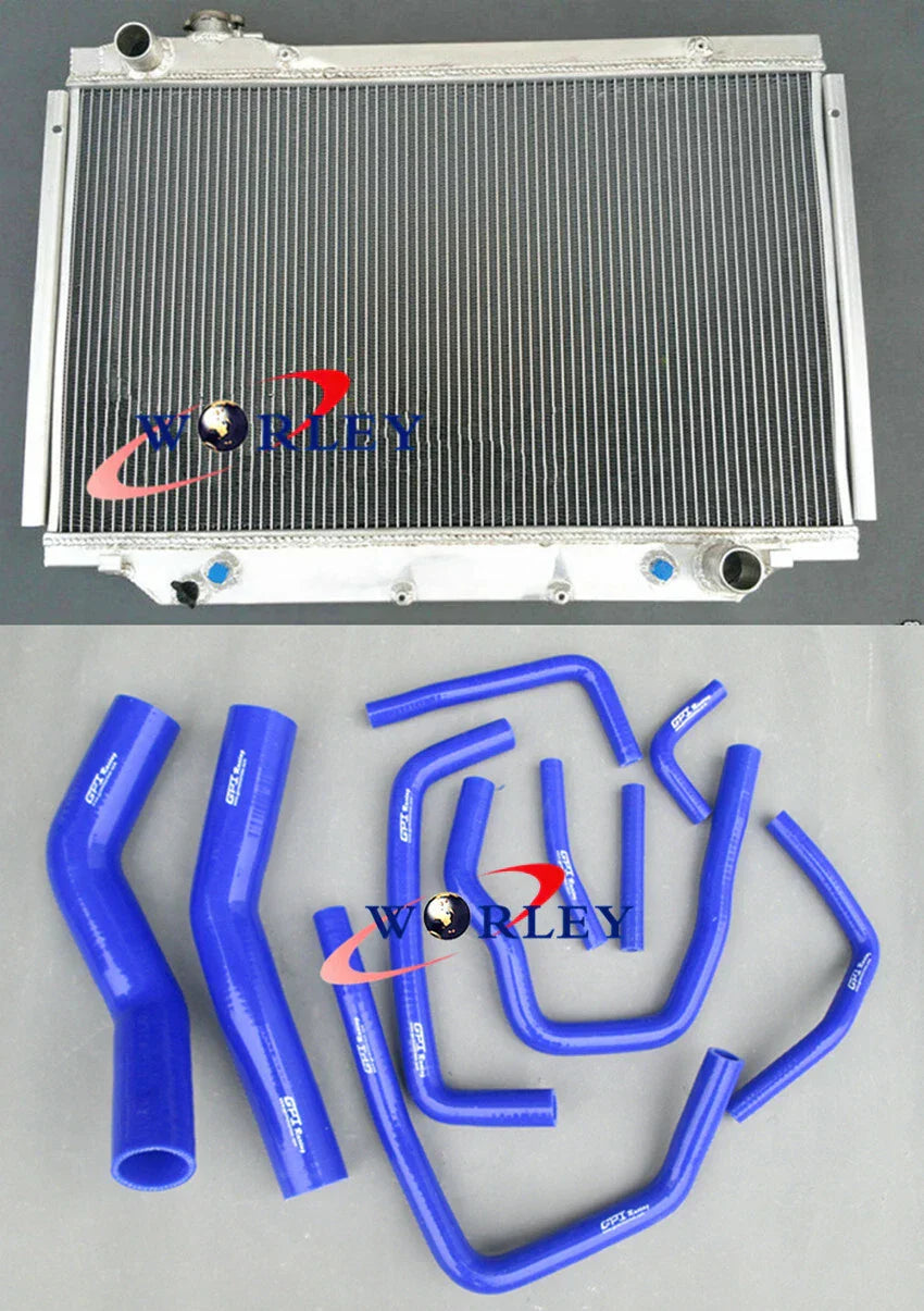 3 Row Aluminum Radiator & Hose for Land Cruiser HDJ80 HZJ80 FJ80 FZJ80 (1990-1997)