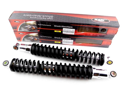 400mm Black/Chrome Rear Shock Absorbers for Suzuki PE175