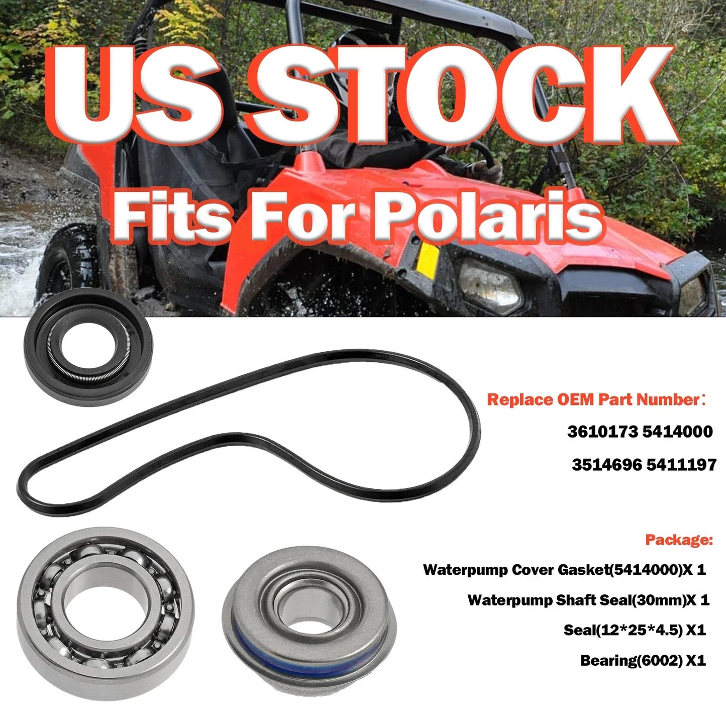 Water Pump Rebuild Kit for Polaris Sportsman 450 570 (2015–2022)