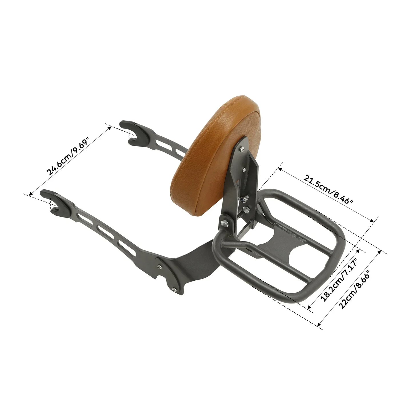 Passenger Backrest Sissy Bar Luggage Rack for Indian Scout Sixty (2015-2024)